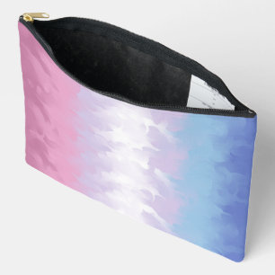 Boho Pastel Fluffy Abstract Bigender Pride Flag Accessory Pouch