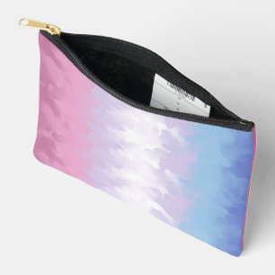 Boho Pastel Fluffy Abstract Bigender Pride Flag Accessory Pouch