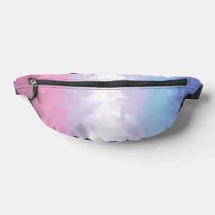 Boho Pastel Fluffy Abstract Bigender Pride Flag Bum Bags