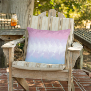 Boho Pastel Fluffy Abstract Bigender Pride Flag Cushion
