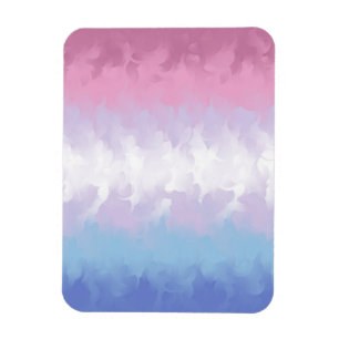 Boho Pastel Fluffy Abstract Bigender Pride Flag Magnet