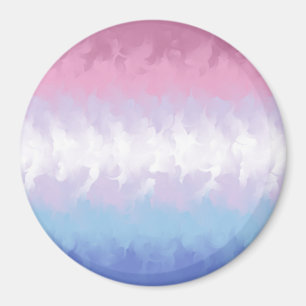 Boho Pastel Fluffy Abstract Bigender Pride Flag Magnet