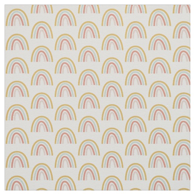 Boho Pastel Mini Rainbow Cotton Fabric (Swatch)