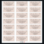 Boho Pastel Peach Wedding Guest Address Labels<br><div class="desc">These boho pastel peach wedding guest address labels are perfect for a summer wedding. The modern design features beautiful calligraphy and a light peach background. Customise each label with the name and address of your guests. 21 labels per sheet. Add each sheet that you need to your cart individually. Each...</div>