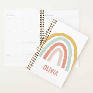 Boho Pastel Rainbow Personalised Planner
