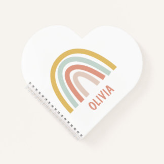 Boho Pastel Rainbow Personalized Notebook