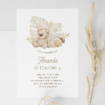 Boho pastel Teddy bear toy. Cute kids birthday Invitation<br><div class="desc">Kids birthday party invitation with watercolor boho Teddy bear toy in soft pastel beige colours. Please contact me if you need additional items.</div>
