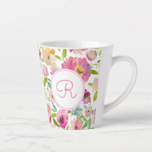Boho Pastel Watercolor Latte Mug