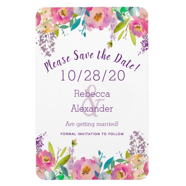 Boho Pastel Watercolor Magnet (Vertical)