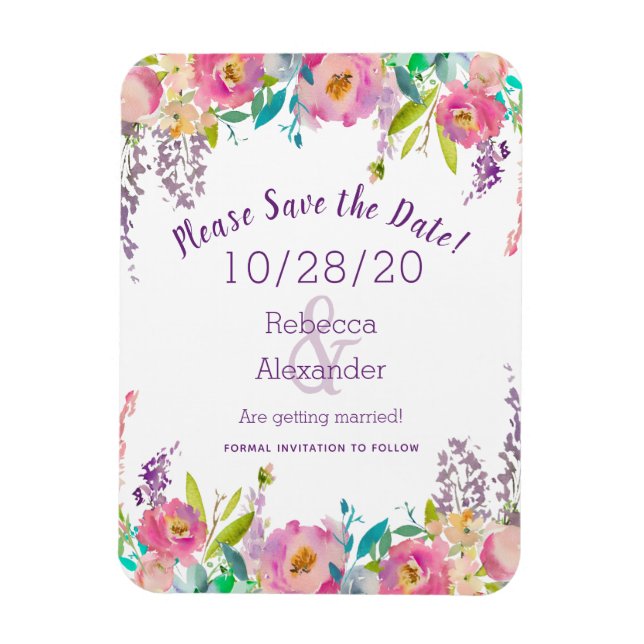 Boho Pastel Watercolor Magnet (Vertical)