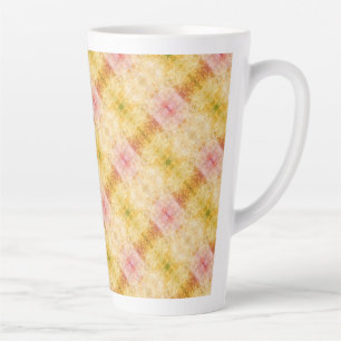 Boho pastel watercolor pattern latte mug