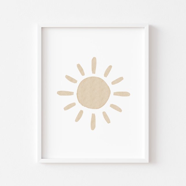 Boho pastel watercolor sun print (Creator Uploaded)