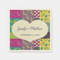 Boho Patchwork Quilt and Heart Shape Wedding