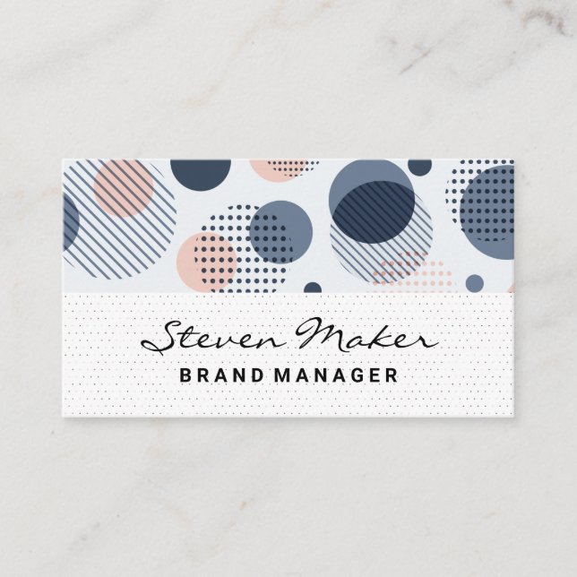 Boho Pattern | Dot Pattern Business Card (Front)