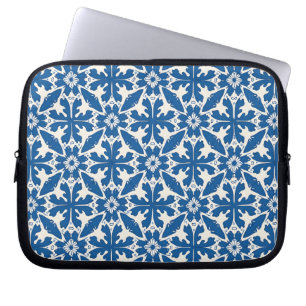 Boho Pattern in Blue – Elegant & Bold Laptop Sleeve