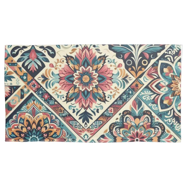 BOHO pattern King size Pillowcase (Front)