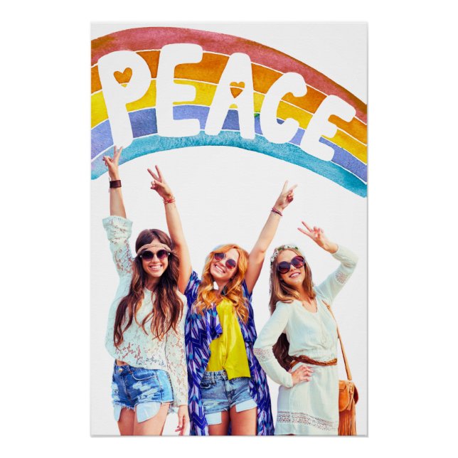 Boho Peace Rainbow Poster (Front)