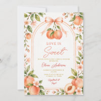 Boho Peach Bow Love is Sweet Bridal Shower Floral