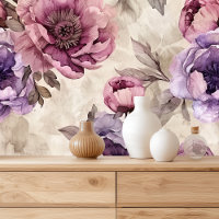 Boho Peony Floral Watercolor