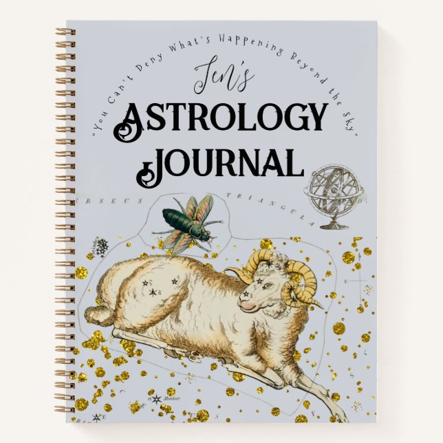 Boho Personal Name Astrology Journal Planner (Front)