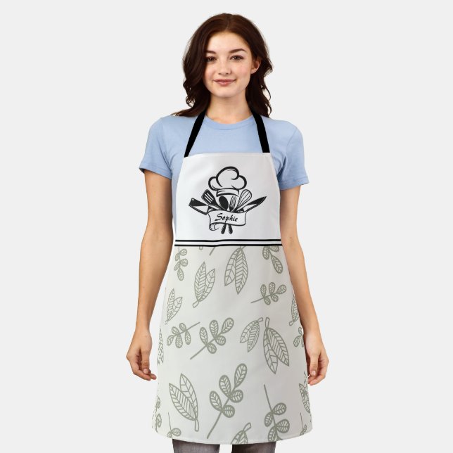 Boho Personalised Apron (Worn)
