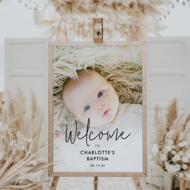 Boho Photo Baptism Welcome Sign (Creator Uploaded)