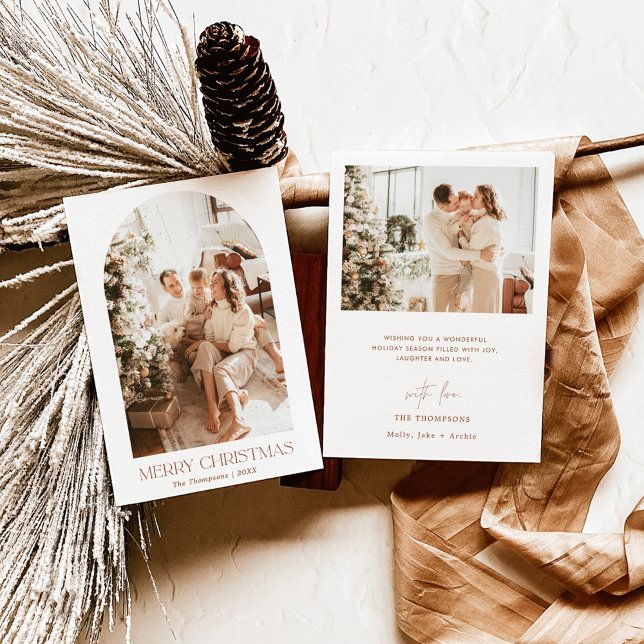 Boho Photo Christmas Card | Terracotta Holiday (Creator Uploaded)