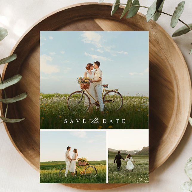 Boho Photo Minimalist Save the Date Invitation (Creator Uploaded)