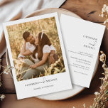 Boho Photo Modern Minimalist Wedding Invitation<br><div class="desc">An Elegant Boho Photo Modern Minimalist Wedding Invitation</div>