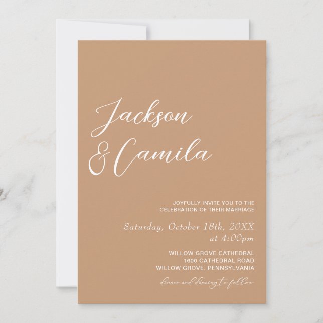 Boho Photo Wedding Invitation (Front)