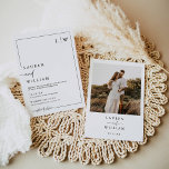 Boho Photo Wedding Invitation<br><div class="desc">Modern Minimalist Bohemian Photo Wedding Invitation</div>