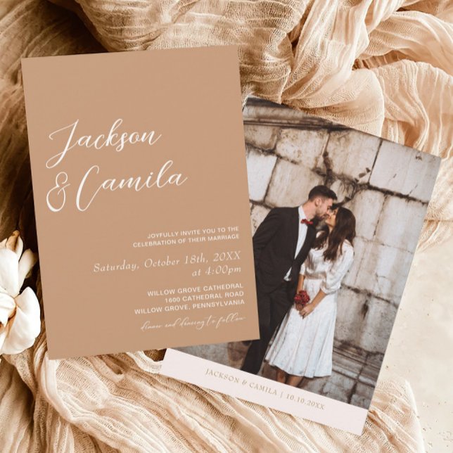 Boho Photo Wedding Invitation (Creator Uploaded)