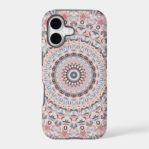 Boho Pink and Blue Mandala Pattern