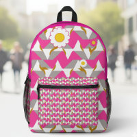 Boho Pink and Yellow Girly Backpack