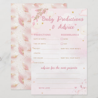 Boho Pink Baby Shower Baby Prediction and Advice