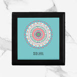 Boho Pink Blue and Green Pastel Mandala Gift Box<br><div class="desc">Beautiful pink blue and green pastel mandala design.  Personalise with your/recipient name.  Add some new age beauty to your accessories!</div>