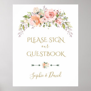 Boho Pink Blush Wedding Please Sign Our Guestbook