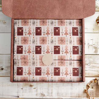 Boho Pink Christmas Tissue Paper