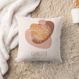 Boho Pink Custom Name Soft Baby Girl Nursery Kid  Cushion