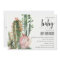 BOHO PINK FLORAL DESERT CACTI FOLIAGE BABY SHOWER