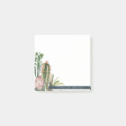 BOHO PINK FLORAL DESERT CACTI FOLIAGE WATERCOLOR