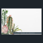 BOHO PINK FLORAL DESERT CACTI FOLIAGE WATERCOLOR STATIONERY<br><div class="desc">If you need any further customisation please feel free to message me on yellowfebstudio@gmail.com.</div>