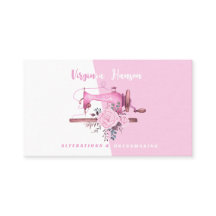 Boho Pink Floral Seamstress Sewing Machine Tailor