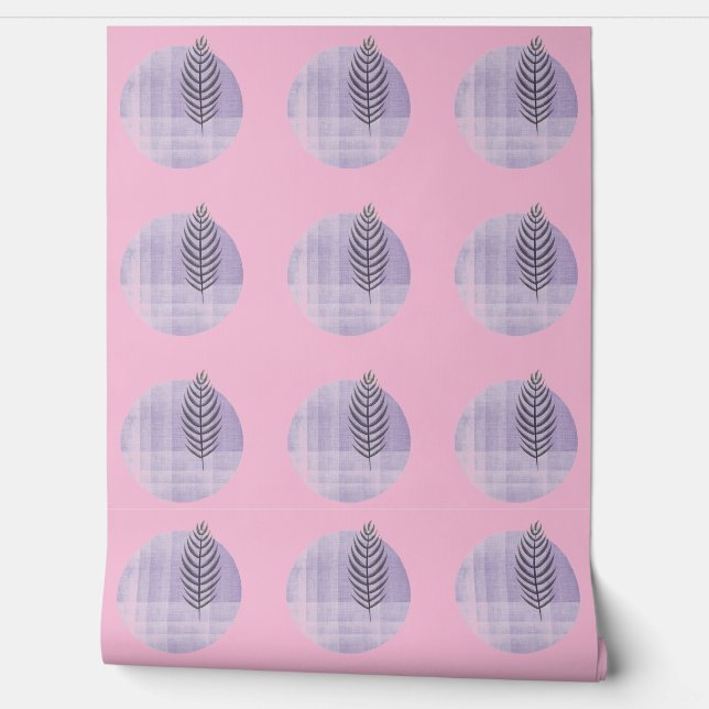 BOHO PINK FLORAL WALLPAPER  (Unrolling)