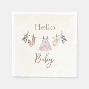 Boho pink Girl Baby Clothes  Napkin