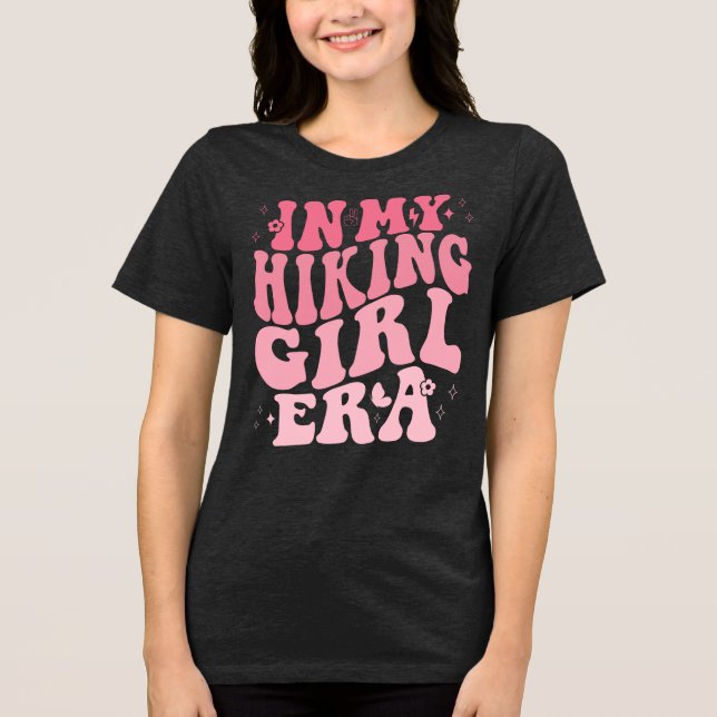Boho Pink Hiking Vibes Era Graphic TShirt (Front)