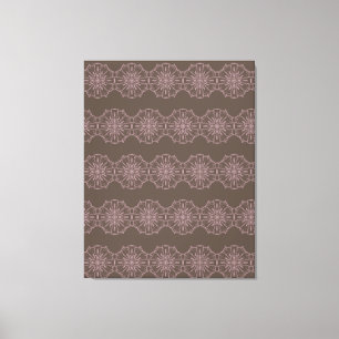Boho Pink Natural Mandala Hand Drawn Art Canvas Print