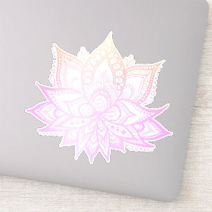 Boho Pink Ombre Lotus Flower