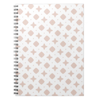 Boho pink pattern, mid-century modern retro notebook