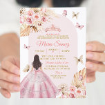 Boho Pink Princess Floral Mexican Quinceañera Invitation<br><div class="desc">Boho Pink Princess Floral Mexican Quinceañera Invitation</div>